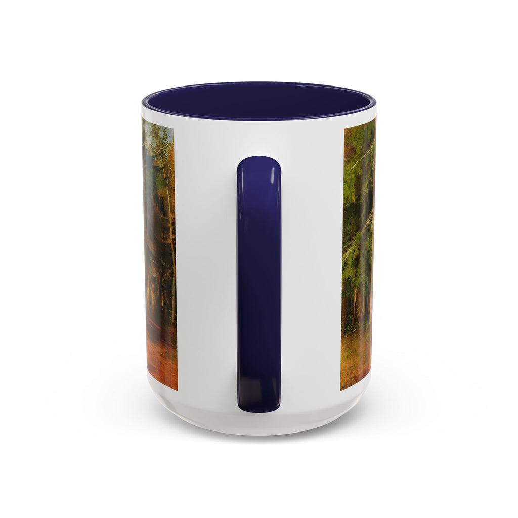 Waldweg-Malerei Tasse | Akzent-Kaffeetasse 11oz 15oz