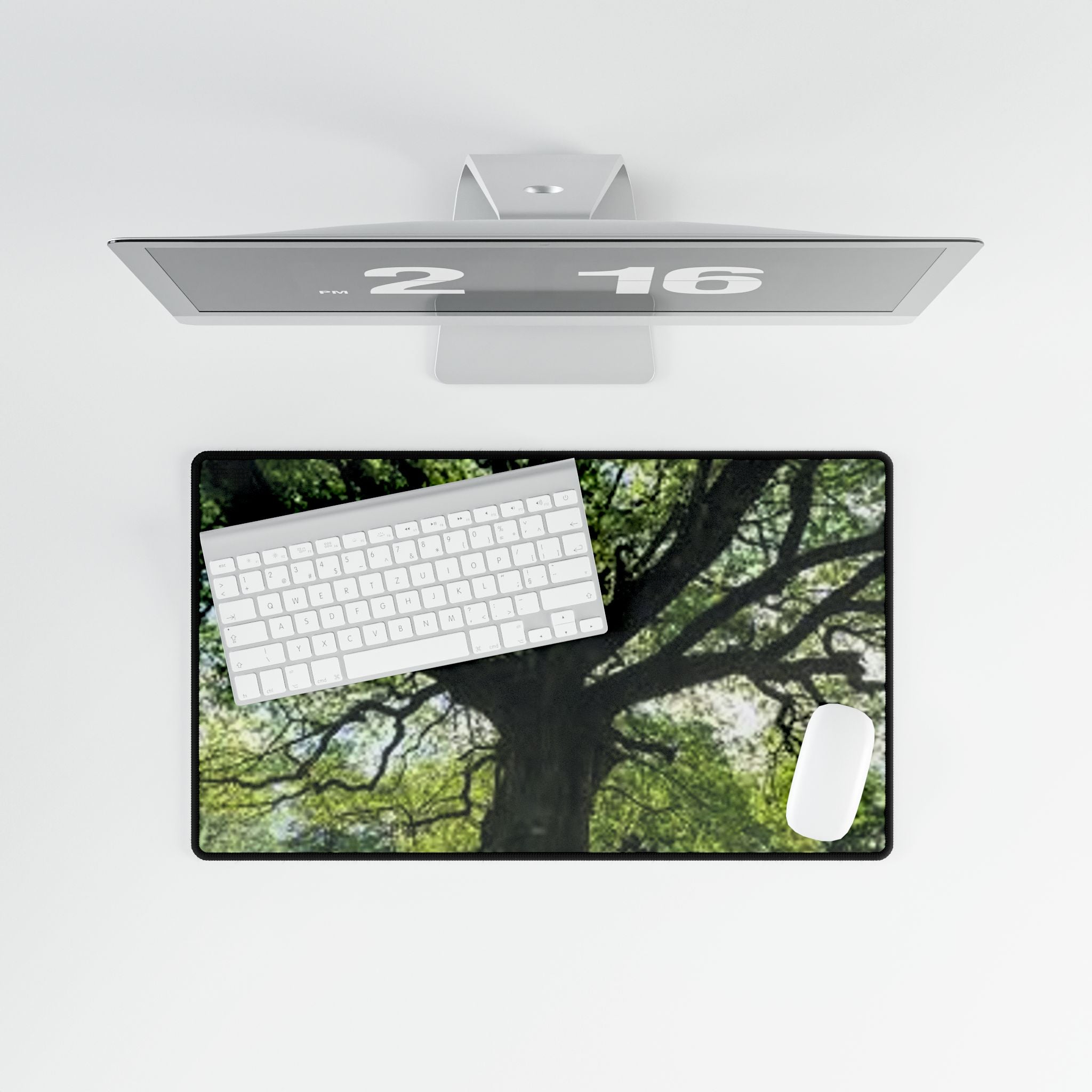Sunlit Oak Tree Desk Mat | Large Scenic Mouse Pad