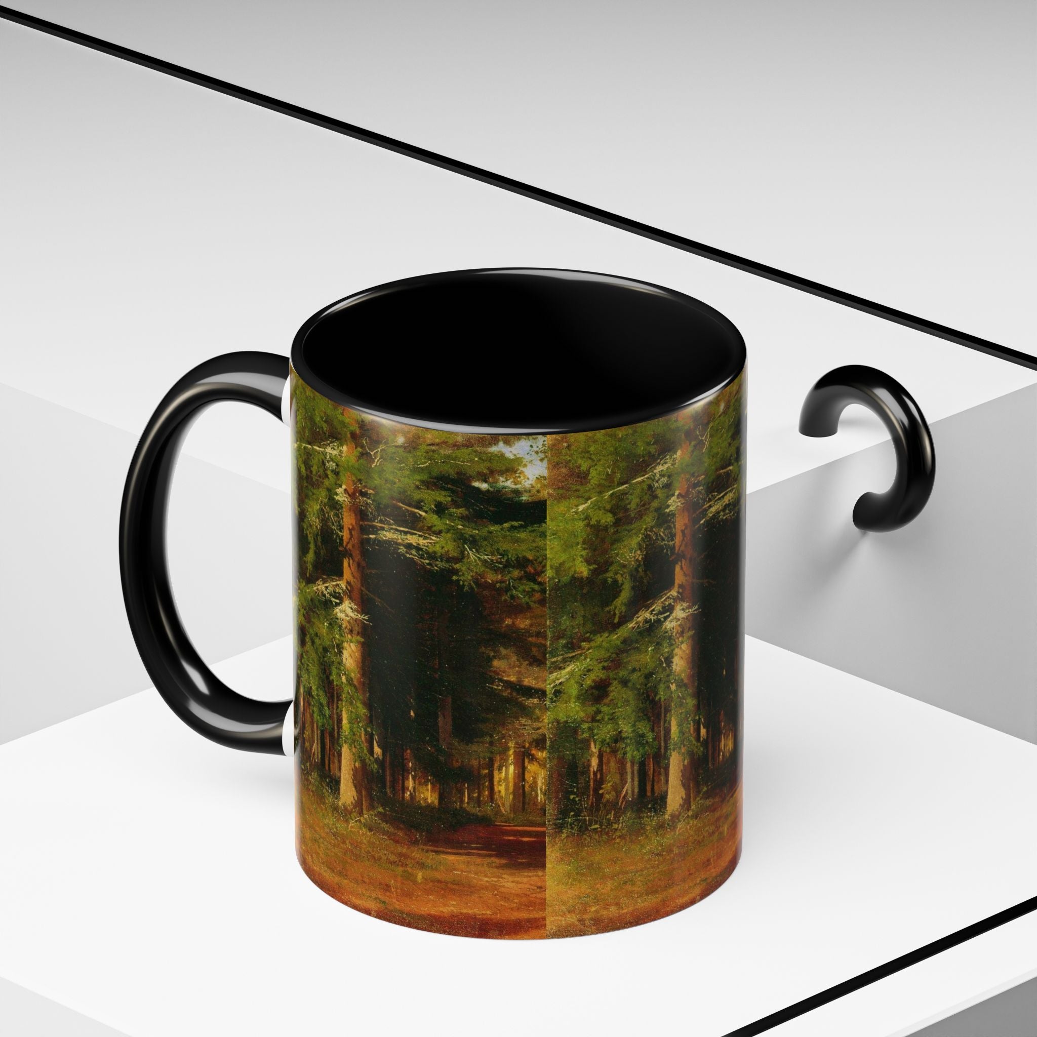 Waldweg-Malerei Tasse | Akzent-Kaffeetasse 11oz 15oz