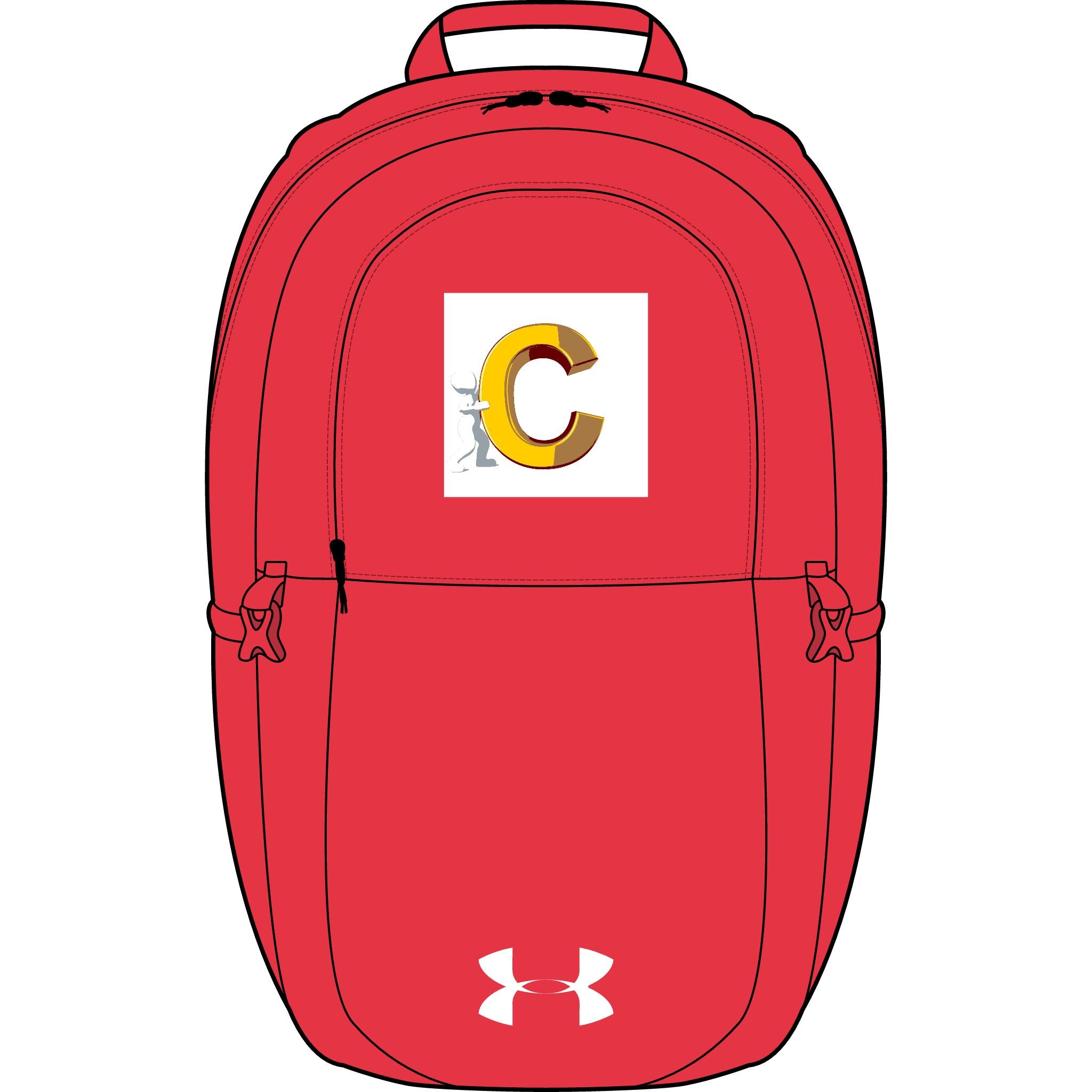 Goldbuchstabe C Besticktes Monogramm Rucksack | Under Armour All Sport