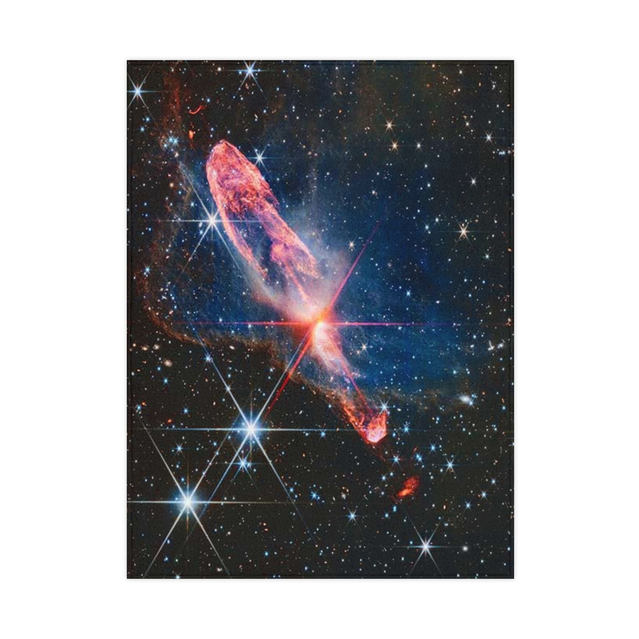 Cosmic Nebula Space Scene Toddler Blanket | Galaxy Stars Astronaut Theme