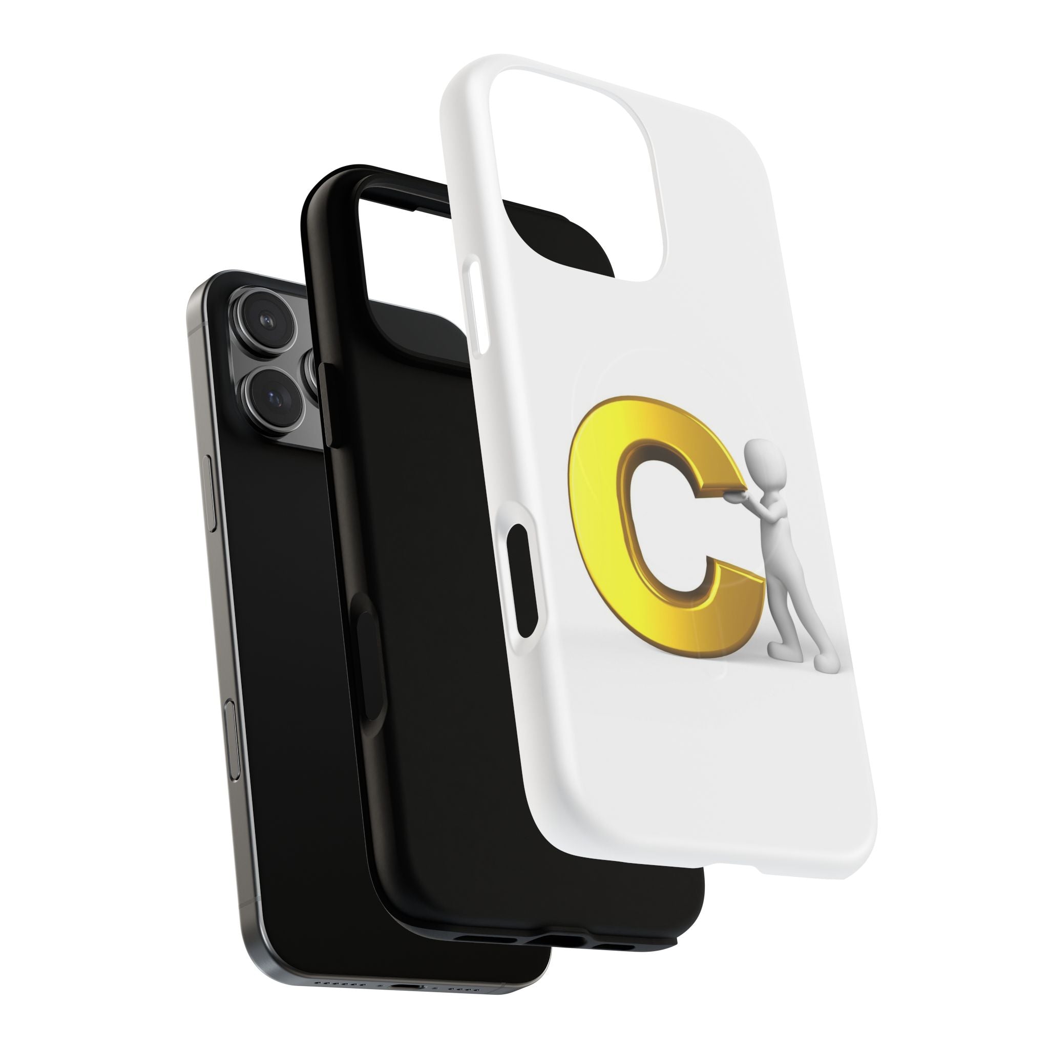 Gold Letter C Monogram Phone Case | Magnetic Tough Case