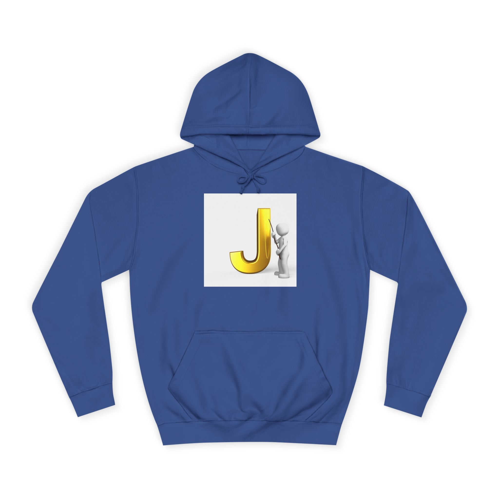 Golden Letter J Initial Hoodie | Monogram J Sweatshirt