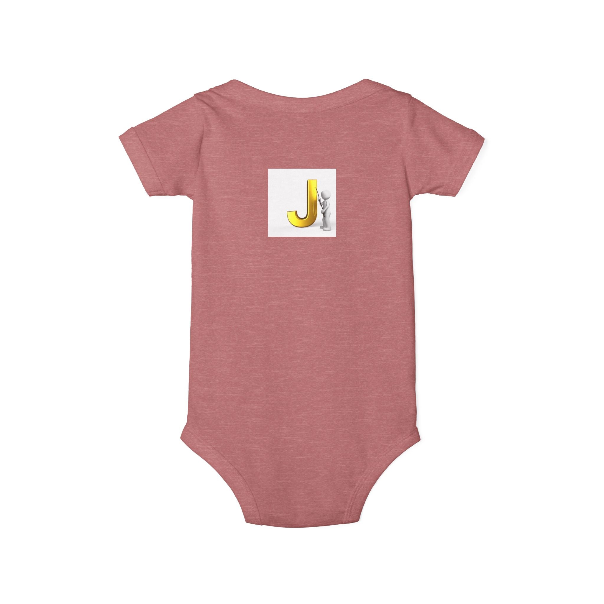 Yellow Letter J with Baby Sloth Infant Onesie | Baby Bodysuit