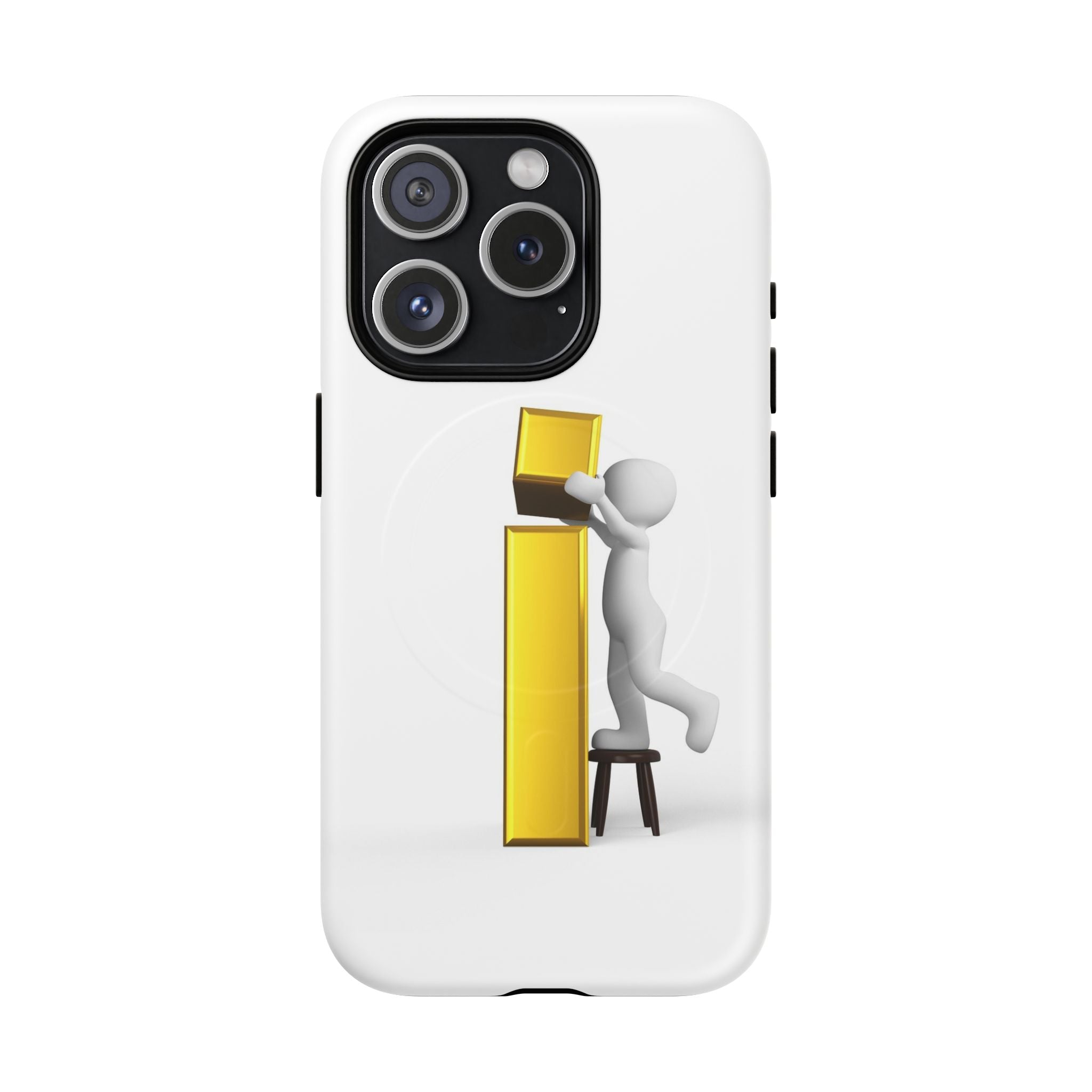 3D Character Gold Letter i phone case | Tough Magnetic Case