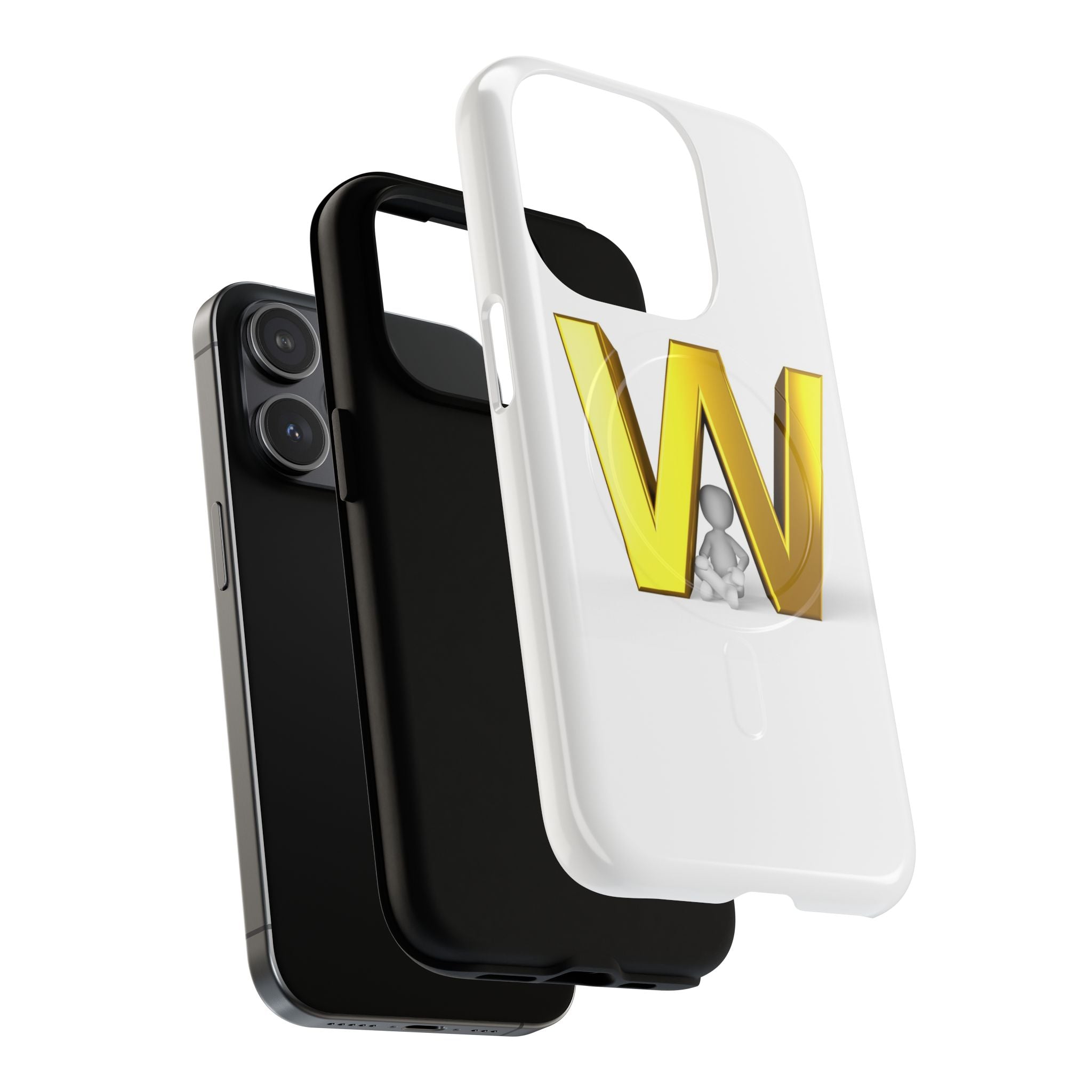 Gold Letter W Monogram Phone Case | Tough Magnetic Case