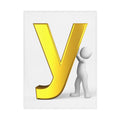 Gold Letter Y toddler blanket | Alphabet initial monogram