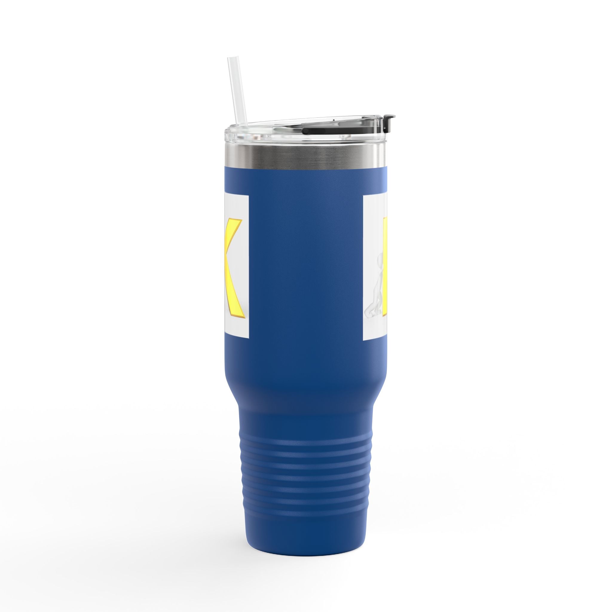 Mug de voyage isotherme monogramme lettre K 3D jaune | 1,2 L
