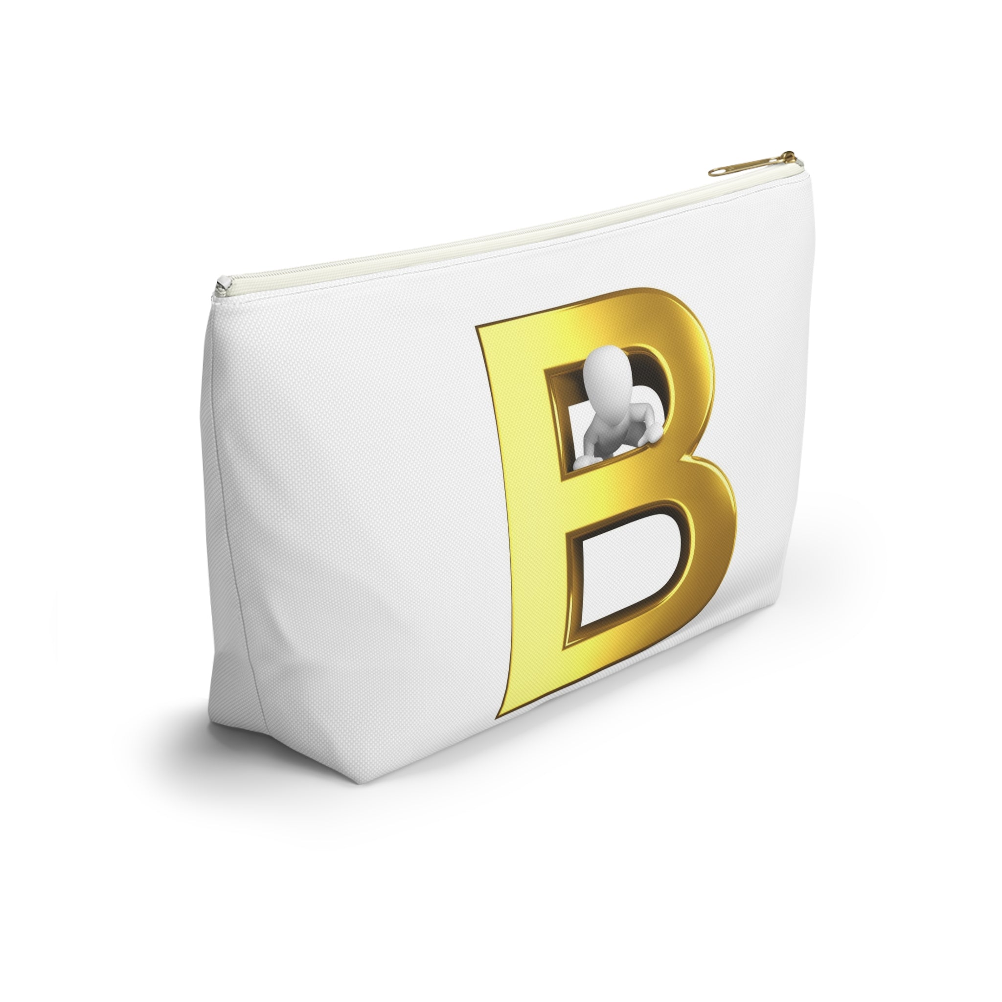 Gold Letter B Initial Accessory Pouch
