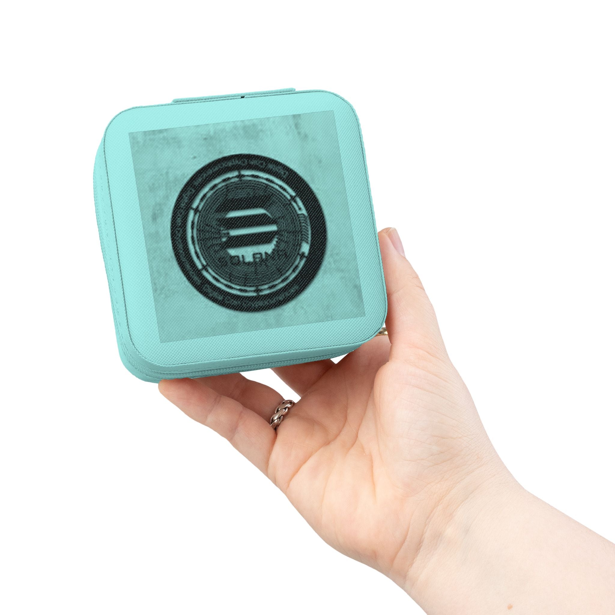 Solana Crypto currency Jewelry Travel Case | Compact Velvet Organizer