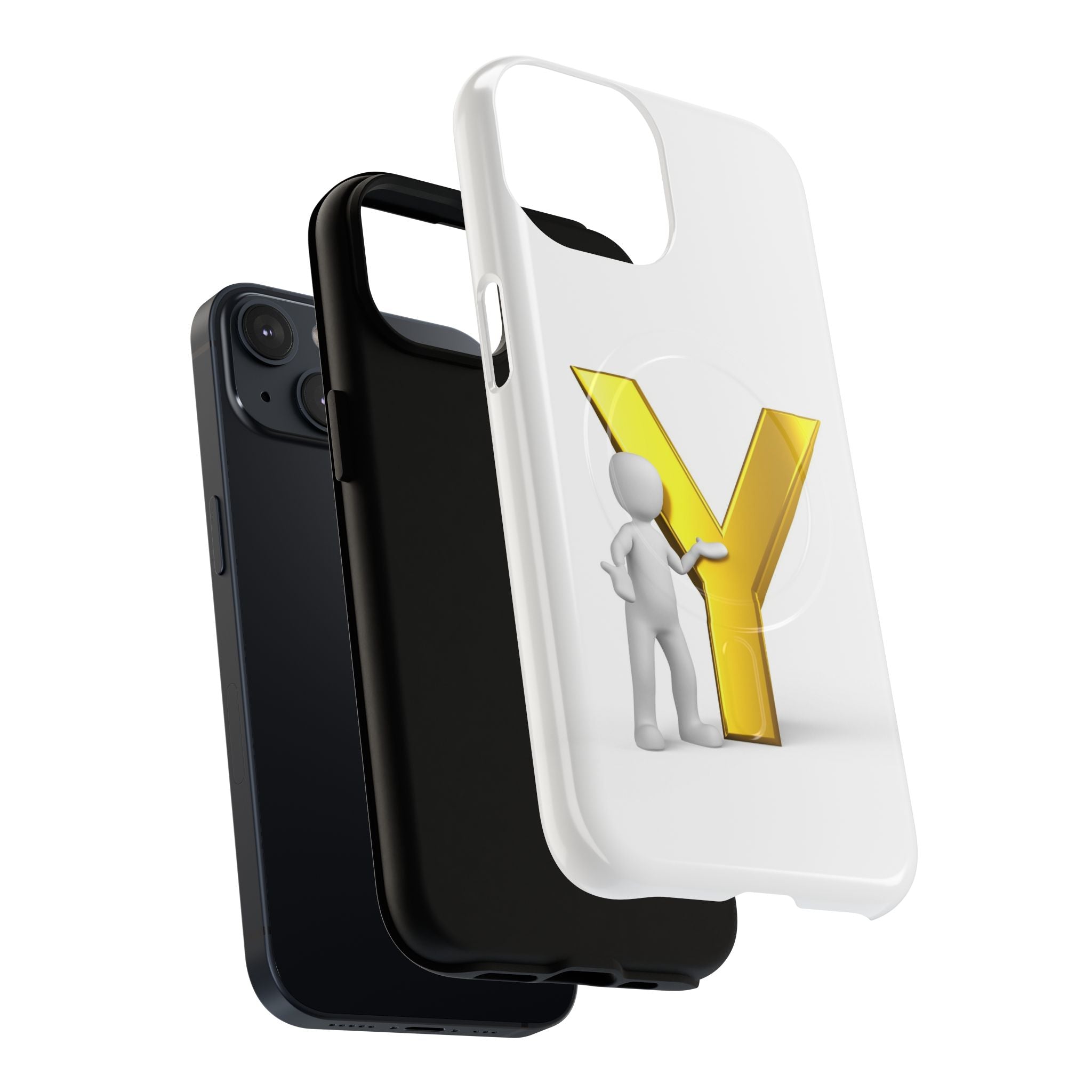 Gold Letter Y Phone Case | Monogram iPhone Magnetic Case