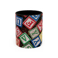 Alphabet Blocks Accent Coffee Mug | Kids Toy Letter Pattern