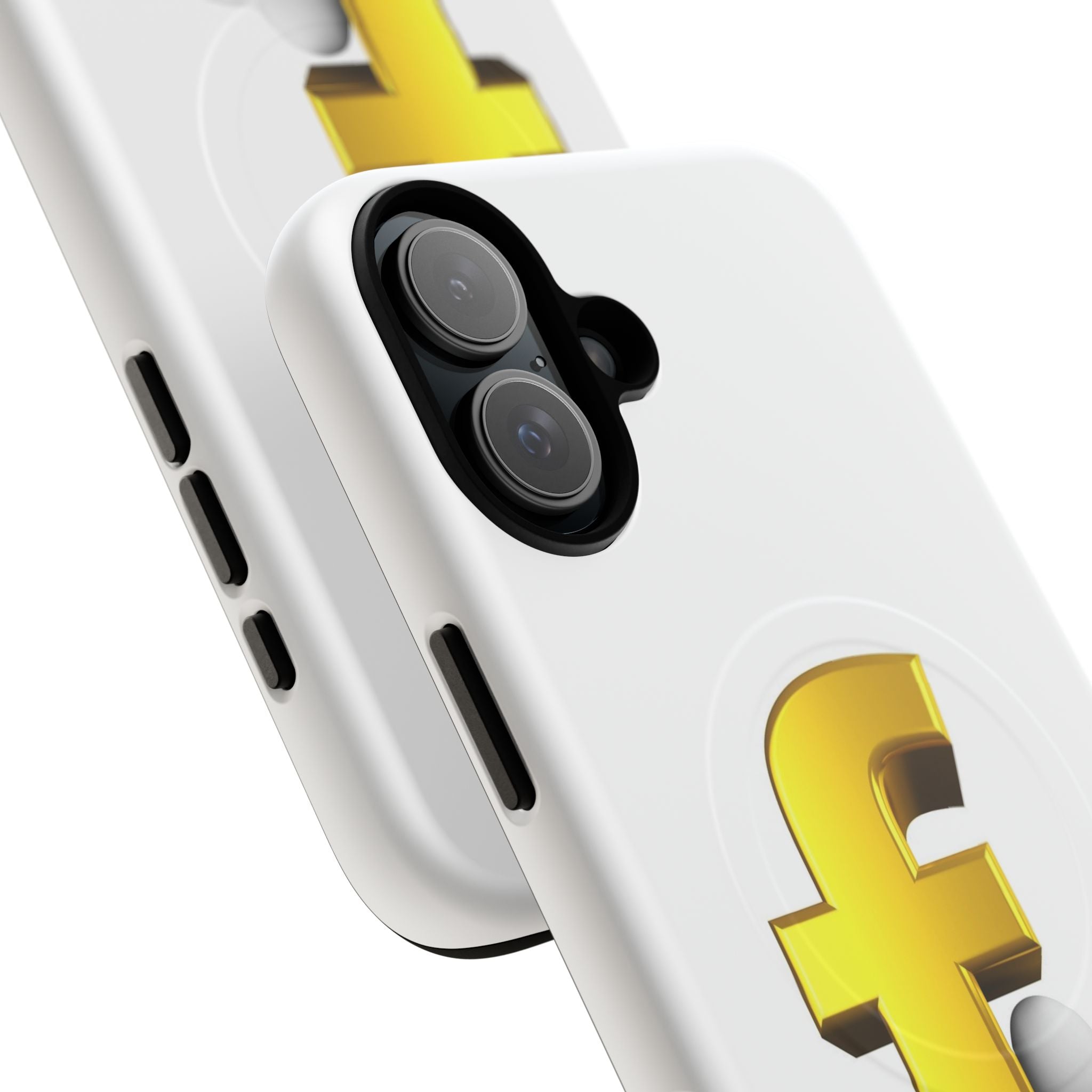 3D Gold Letter F Phone Case | Tough Magnetic Case