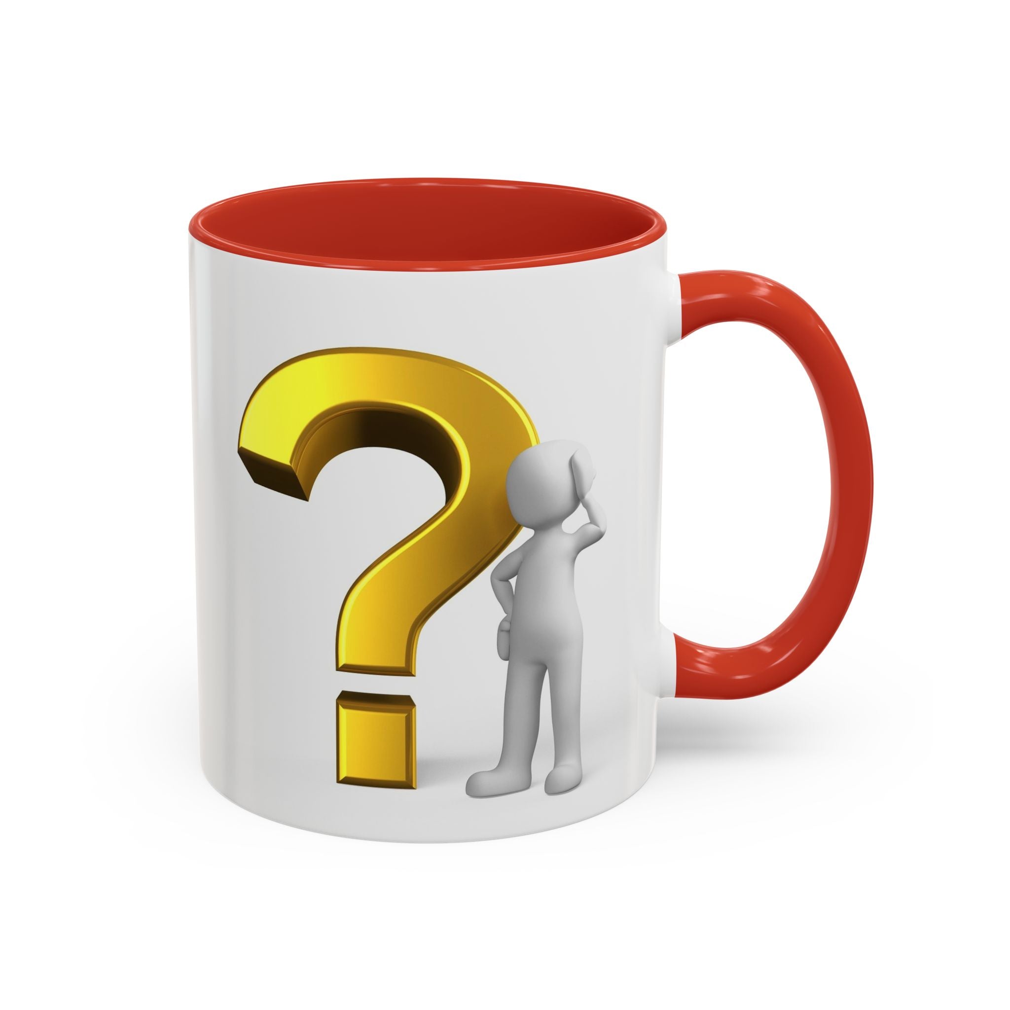 Fragezeichen-Figur-Tasse | Akzent-Kaffeetasse