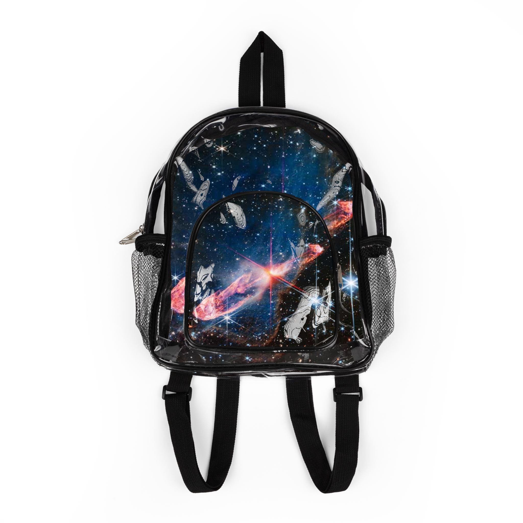 Galaxy Nebula Clear Stadium Backpack | Space Print Clear Backpack