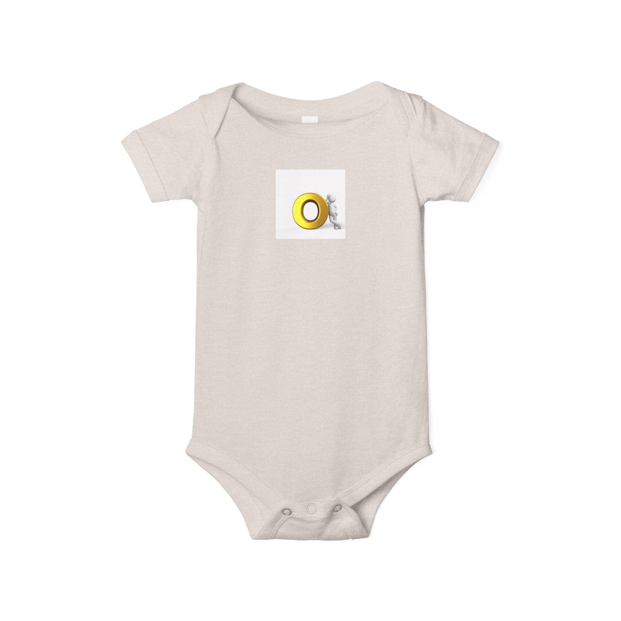 Grenouillère bébé lettre O or | Dors-bien bébé