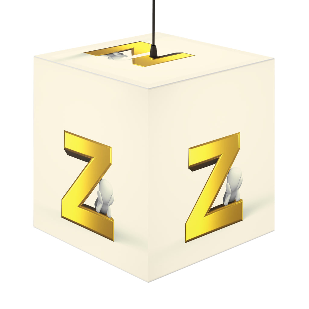 Gold Letter Z Cube Lamp | Light Cube Lamp