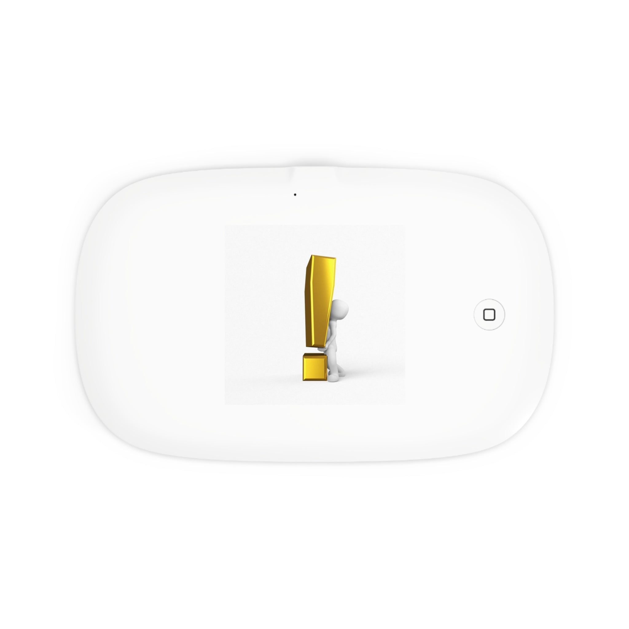 Gold Exclamation Mark UV Phone Sanitizer and Wireless Charging Pad