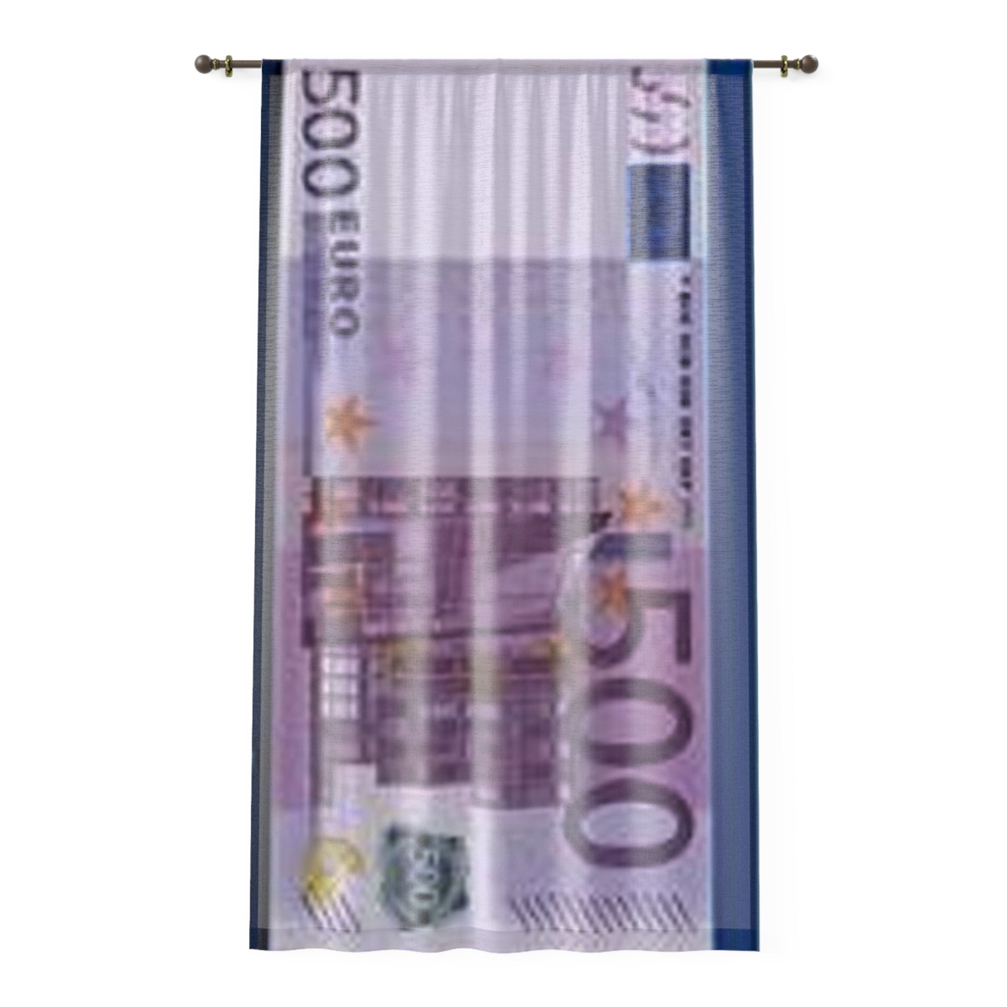 500 Euro Banknote Window Curtain | Money Print Drapery