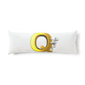 Gold Letter Q with Climbing Figure Body Pillow | Monogram Initial Pillow