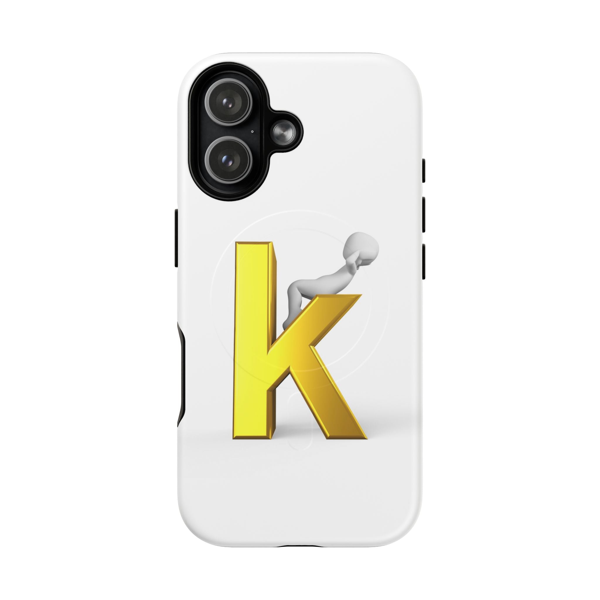 Coque de téléphone avec logo lettre K | Coque magnétique résistante, Monogramme initial