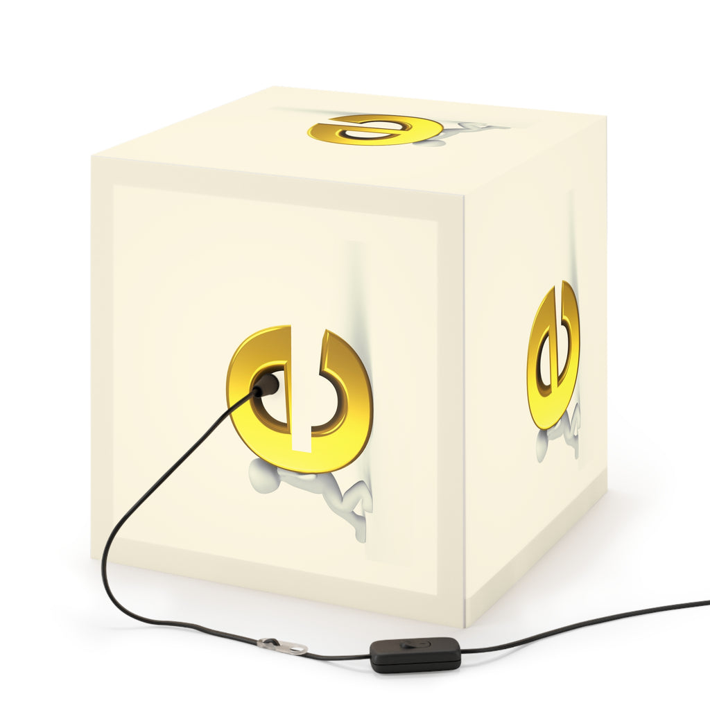 Gold Letter E Cube Lamp, Light Cube Lamp | Alphabet Nursery Nightlight