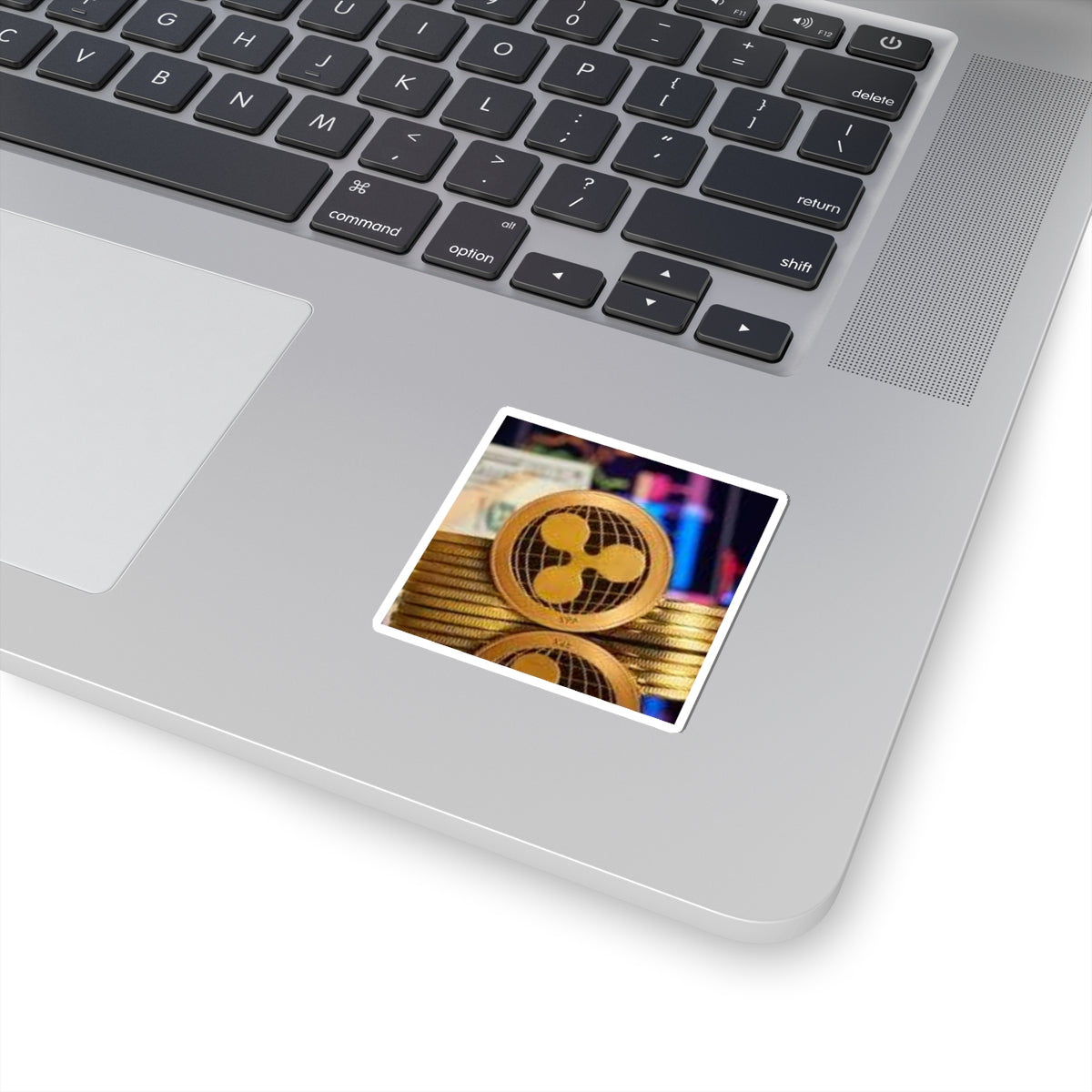 Ripple Crypto Coin Sticker | Kiss-Cut Sticker, Cryptocurrency Design