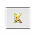 Gold Letter X figure Desk Mat | Minimalist Keyboard Mouse Pad