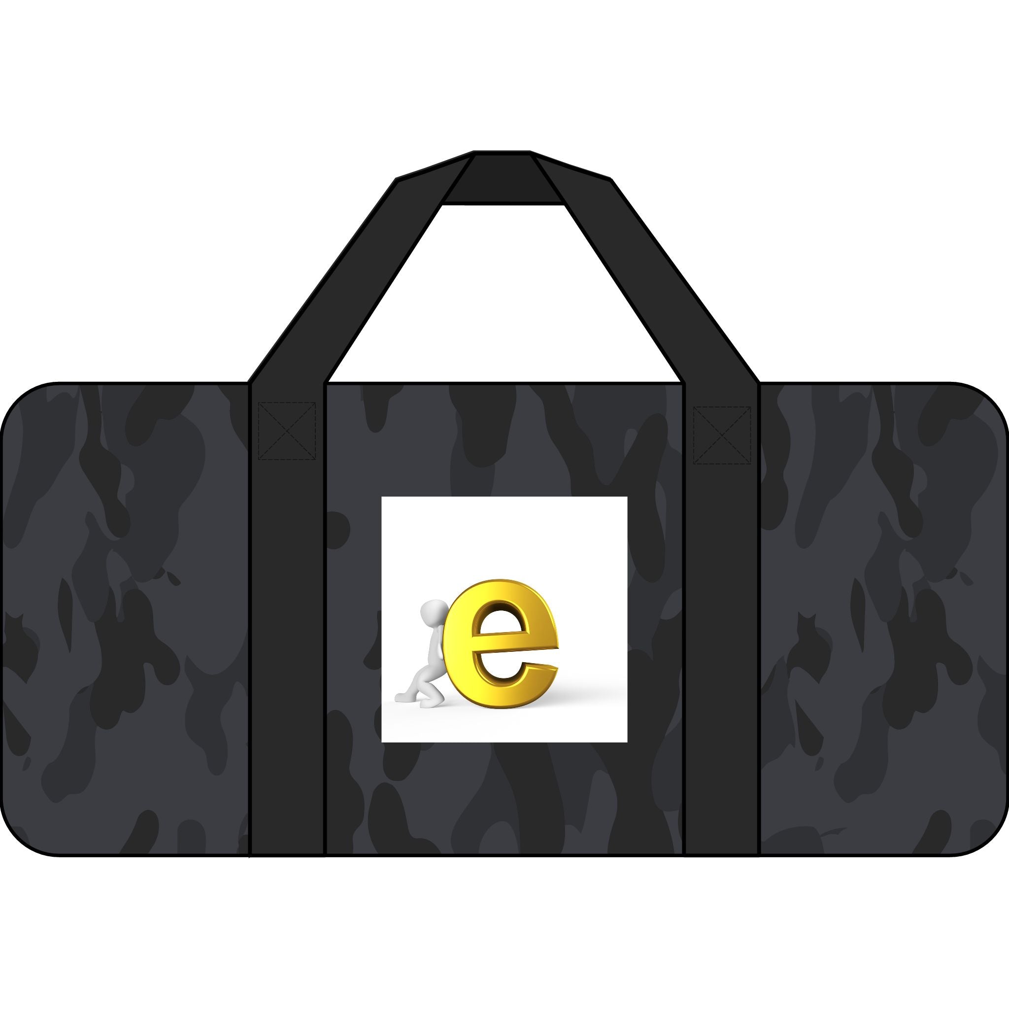 Yellow E Logo Duffel Bag | Checker Strap or Camo Options
