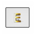 Gold Letter E with Lying Figure Desk Mat | Minimal Monogram Desk Pad