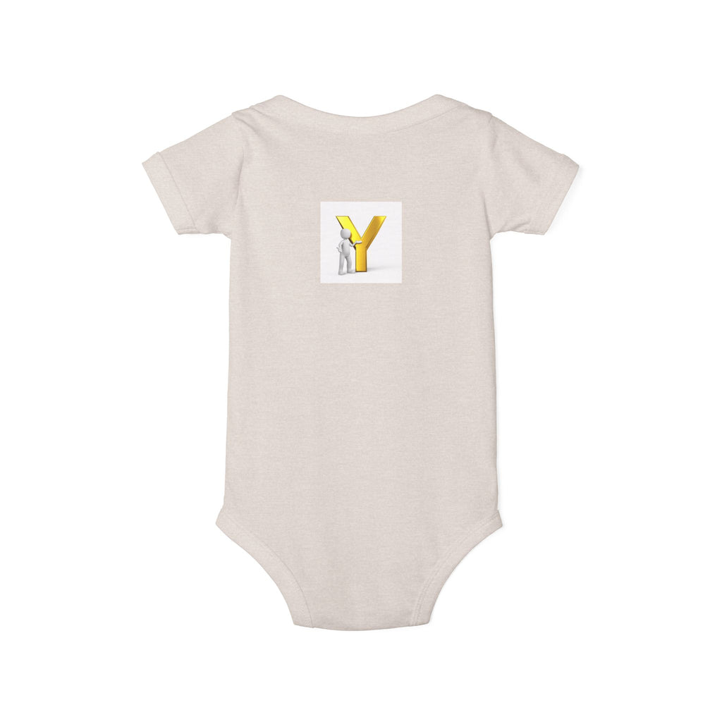 Yellow Letter Y Infant One Piece | Monogram Baby Bodysuit
