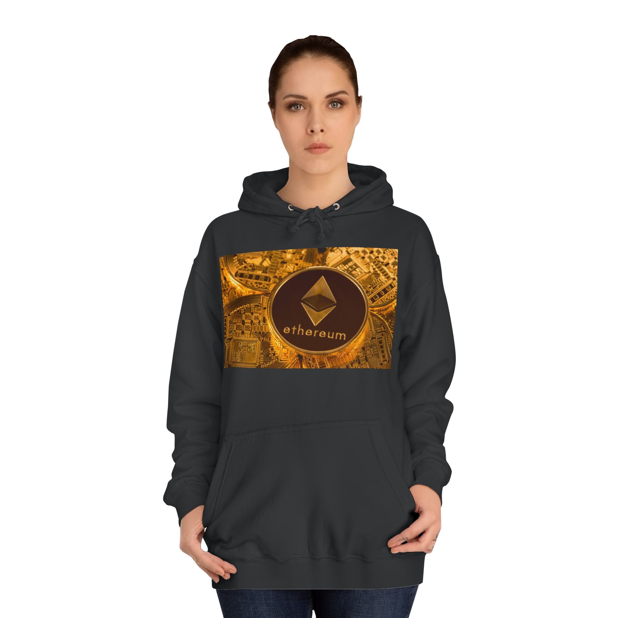Ethereum Coin Hoodie | Crypto Logo Sweatshirt, Blockchain Design