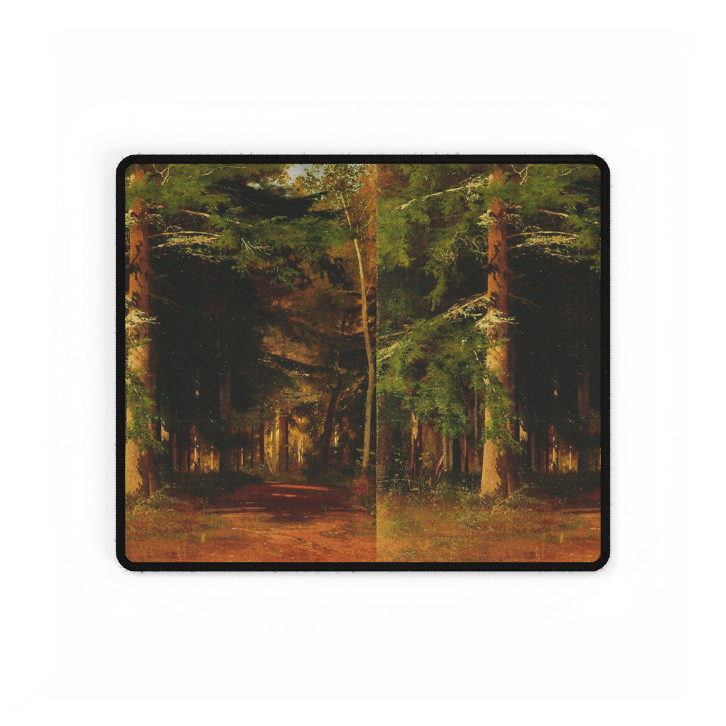Forest Path Painting Desk Mat | Scenic Woodland Mousepad Deskmat
