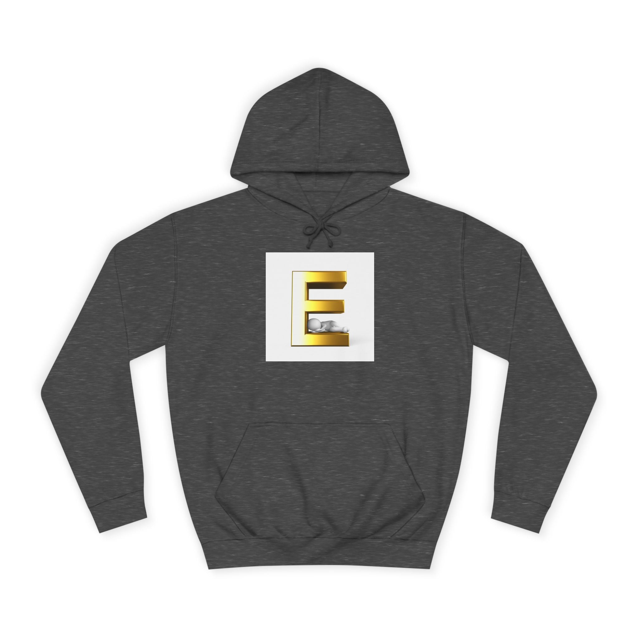 Sweat à capuche lettre E 3D dorée | Sweat-shirt initial monogramme
