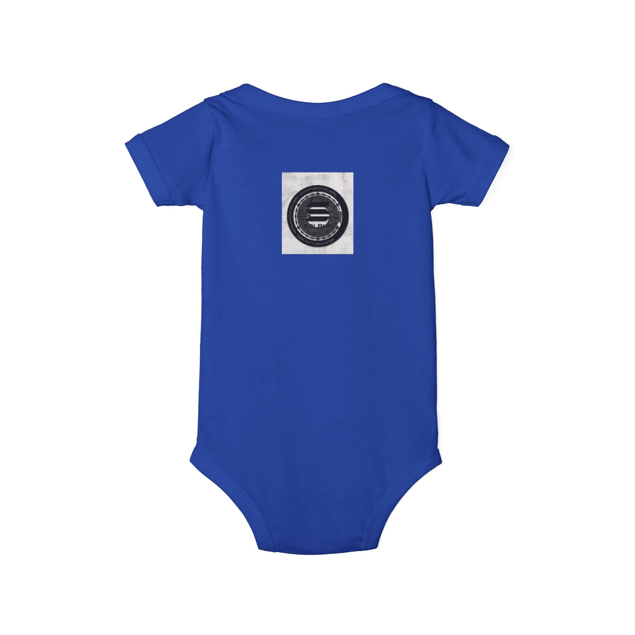 Solana Cryptocurrency Infant One Piece | Monochrome Badge Design