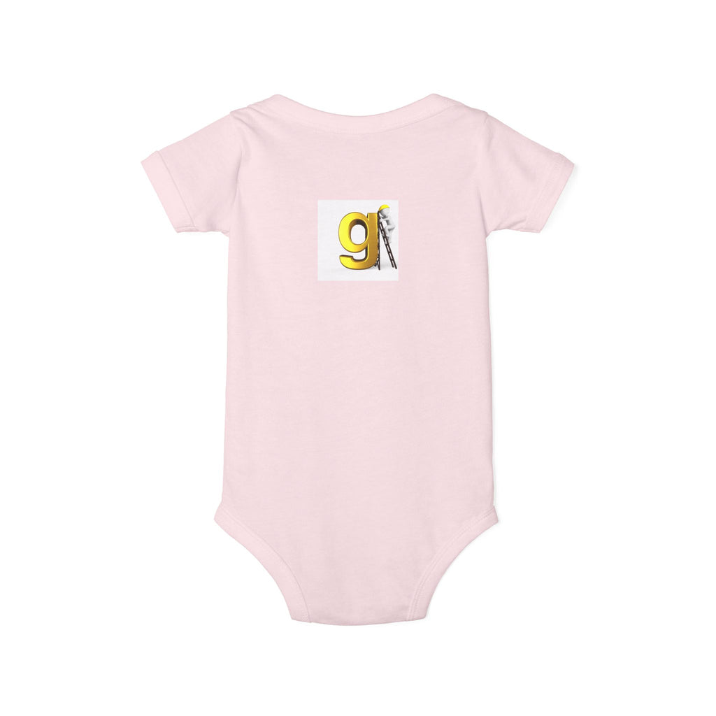 Yellow Letter G with worker Onesie | Baby Bodysuit, Alphabet Initial