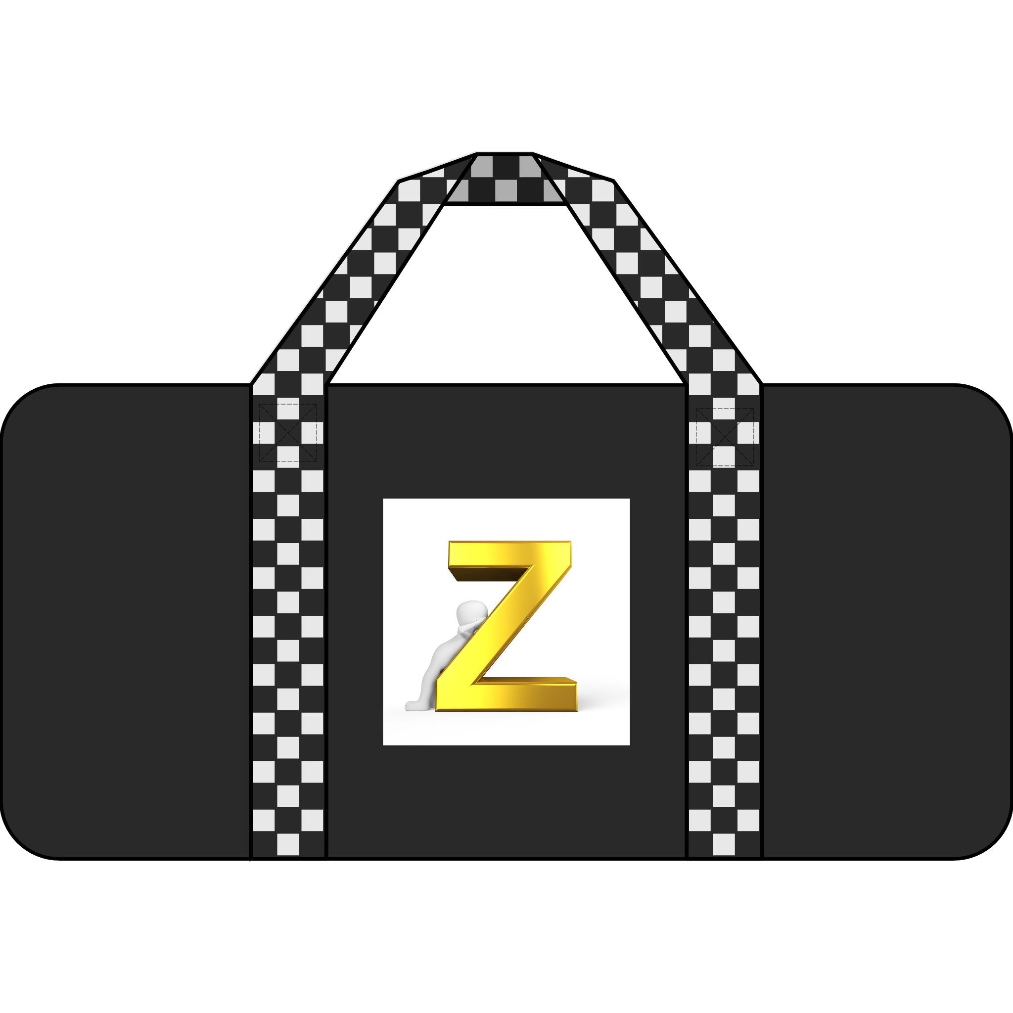 Gold Z Monogram Tripper Duffel Bag | Checker or Camo Strap Options