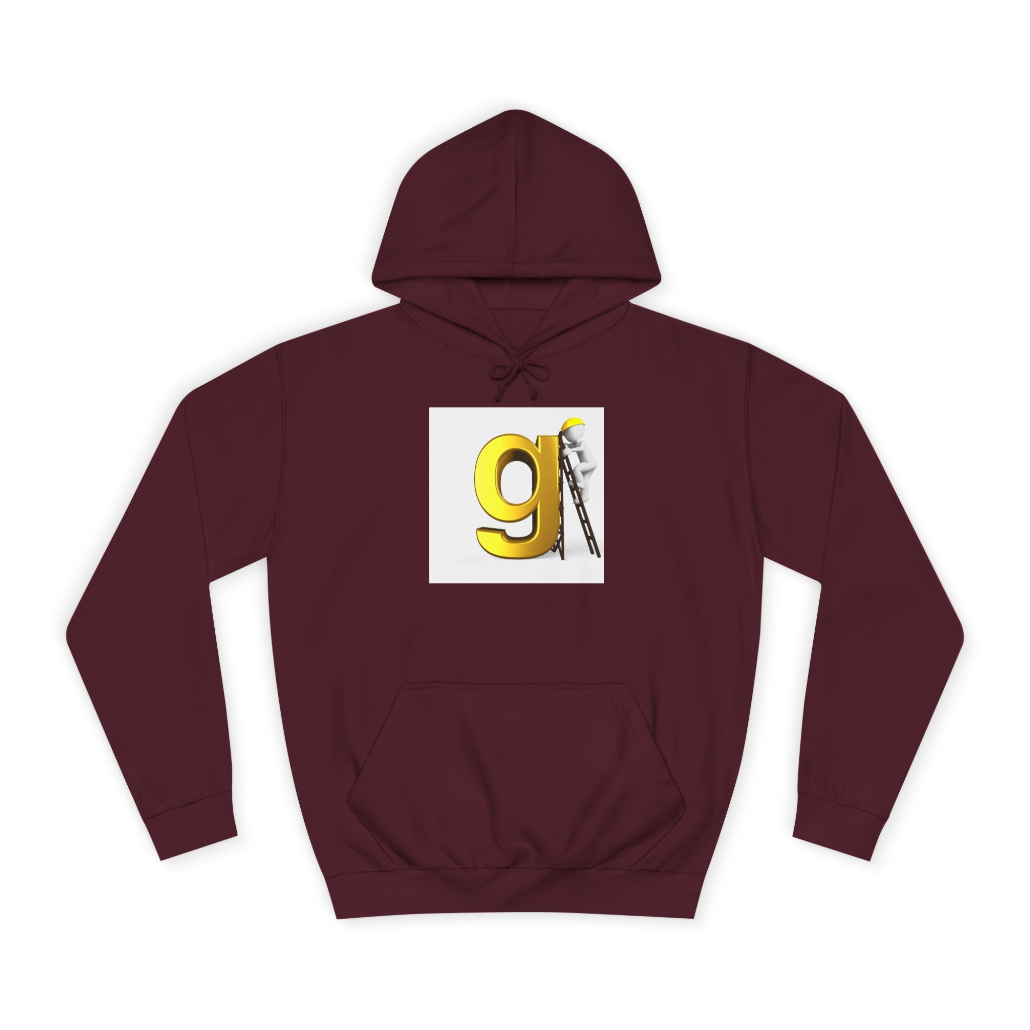 Gold Letter G with Painter Character Hoodie | Initial Monogram
