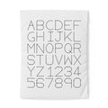 Dotted Alphabet and Numbers Duvet Cover | Modern Typography Bedding