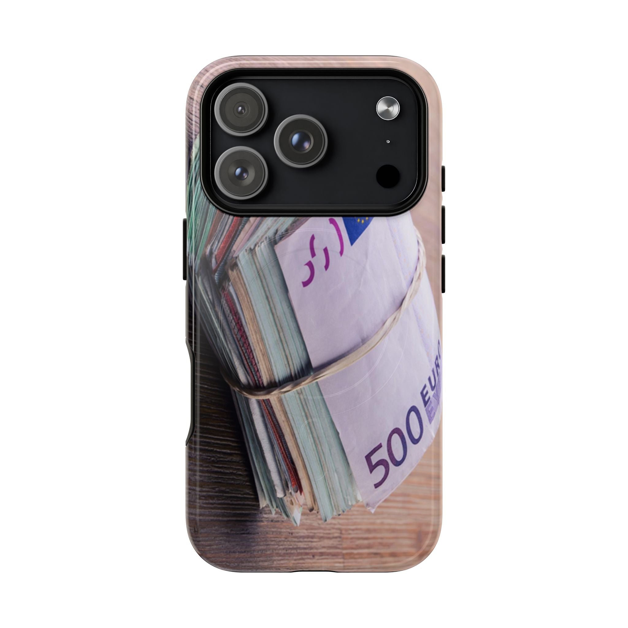 Coque de téléphone liasses de billets en euros | Coque iPhone rouleau de billets, Imprimé argent