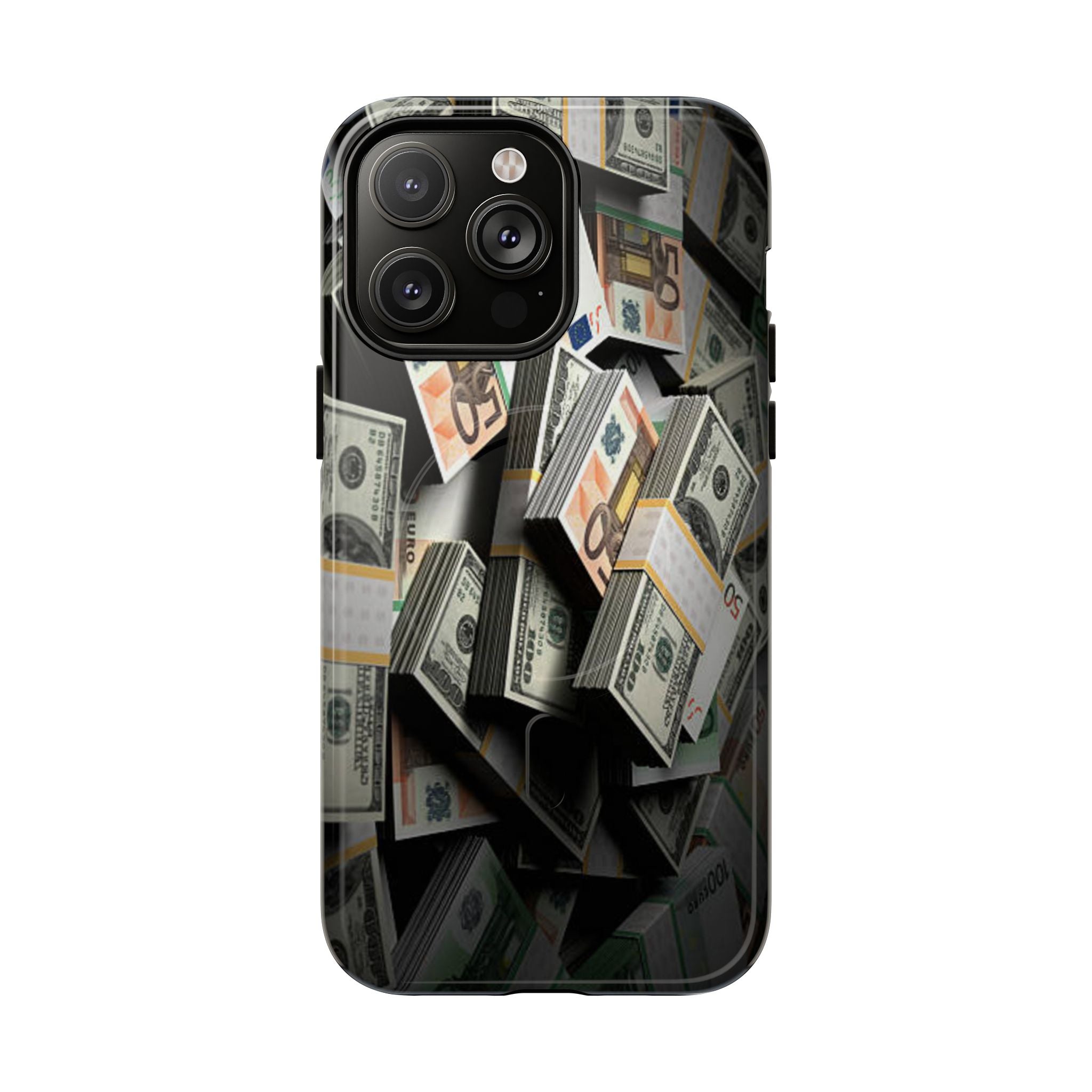 Coque de téléphone Argent Empilé | Coque magnétique robuste