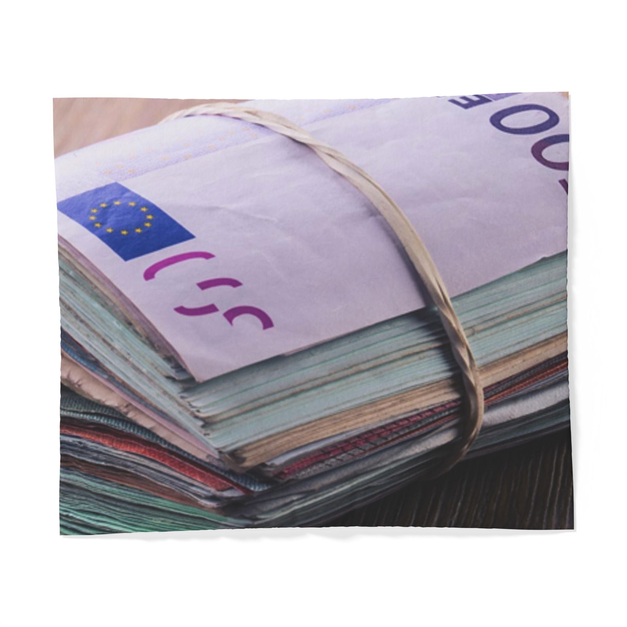 Stack of Euro Banknotes Duvet Cover | Currency Money Photography Bedding