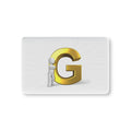 Gold Letter G with Standing Figure Baby Fitted Crib Sheet