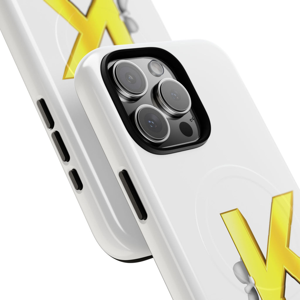 Yellow K Letter Phone Case | Tough Magnetic Case, Monogram Initial K