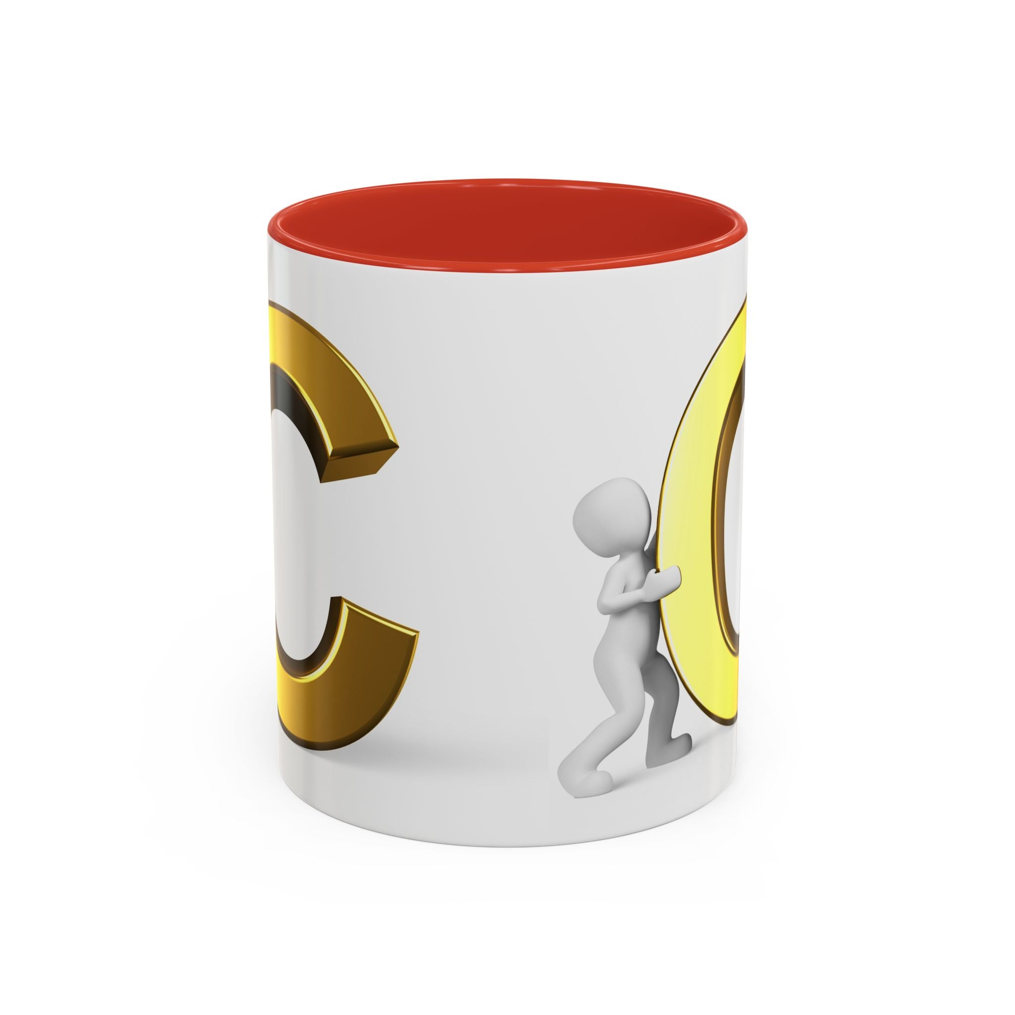 Mug Lettre C Dorée | Mug à café avec initiale C
