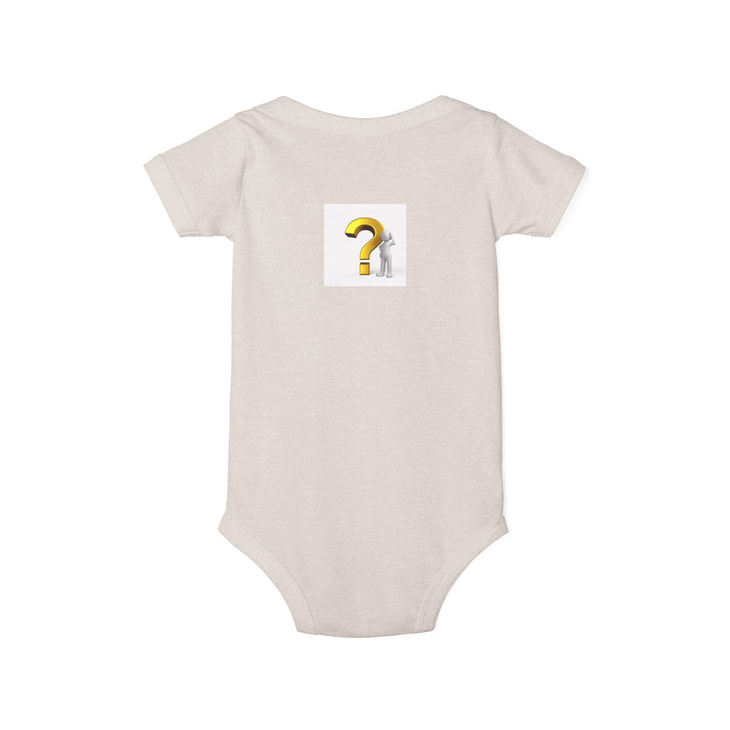 Gold Question Mark Design Infant Onesie | Curious Baby Bodysuit
