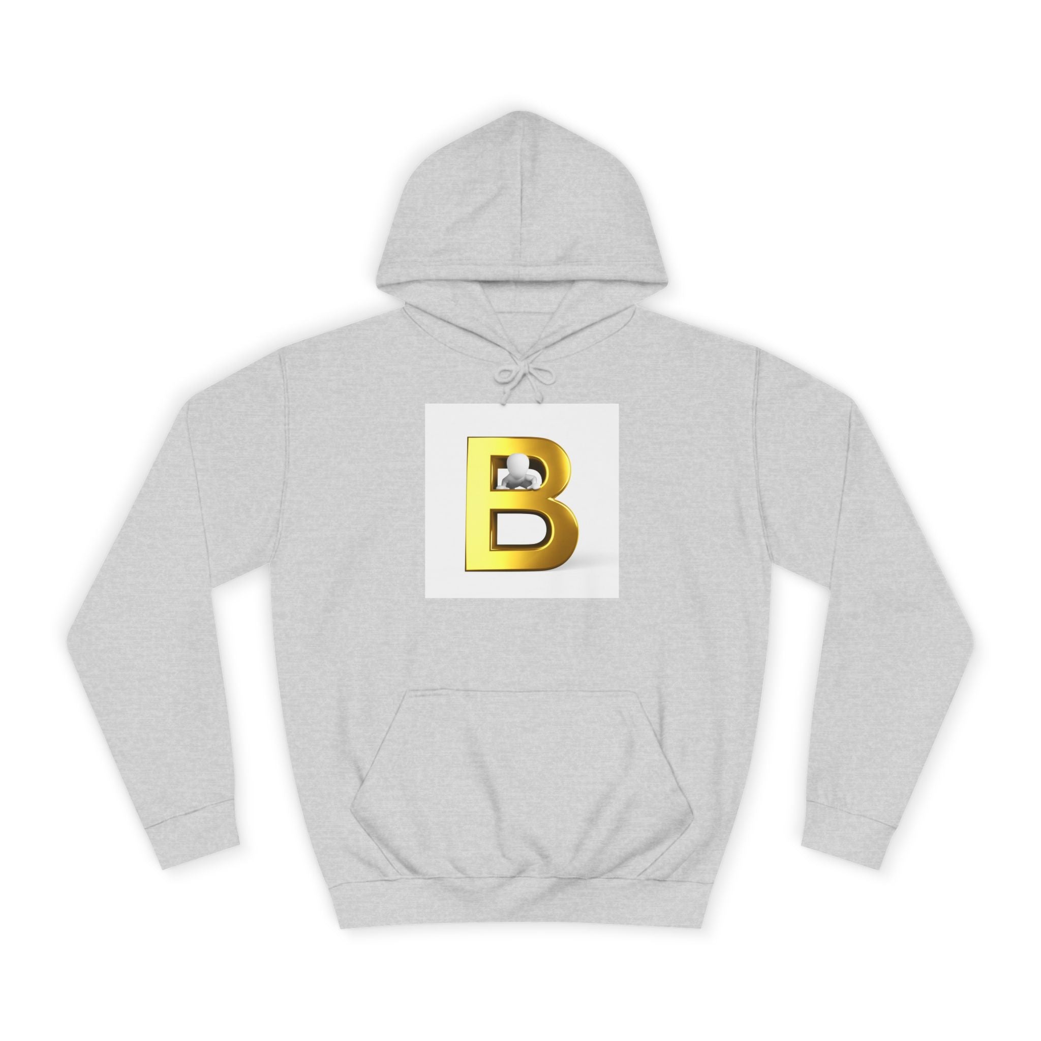 Gold Letter B Hoodie | Monogram Initial Sweatshirt