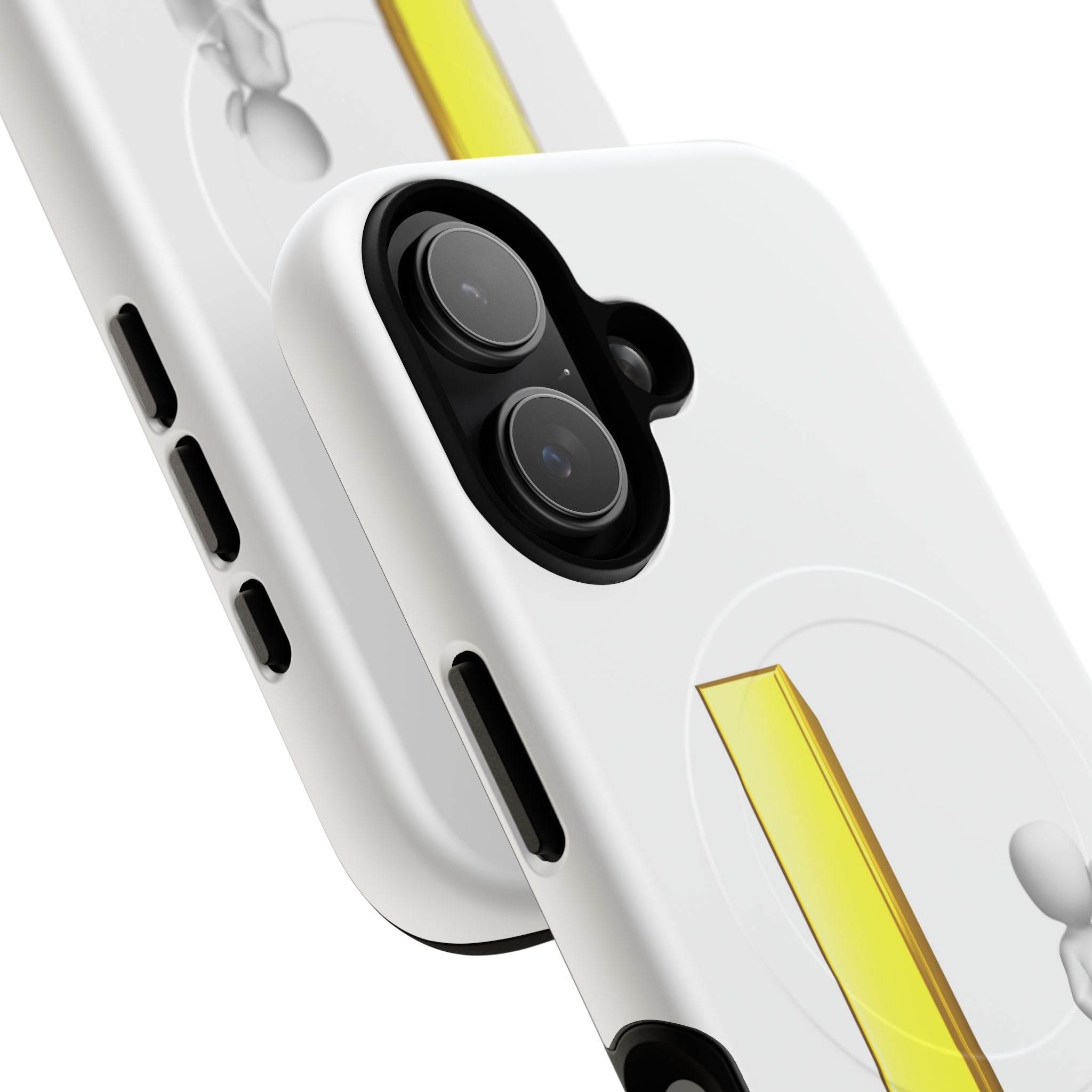 Yellow 3D Letter L with Sitting Figure phone case | Tough Magnetic Case