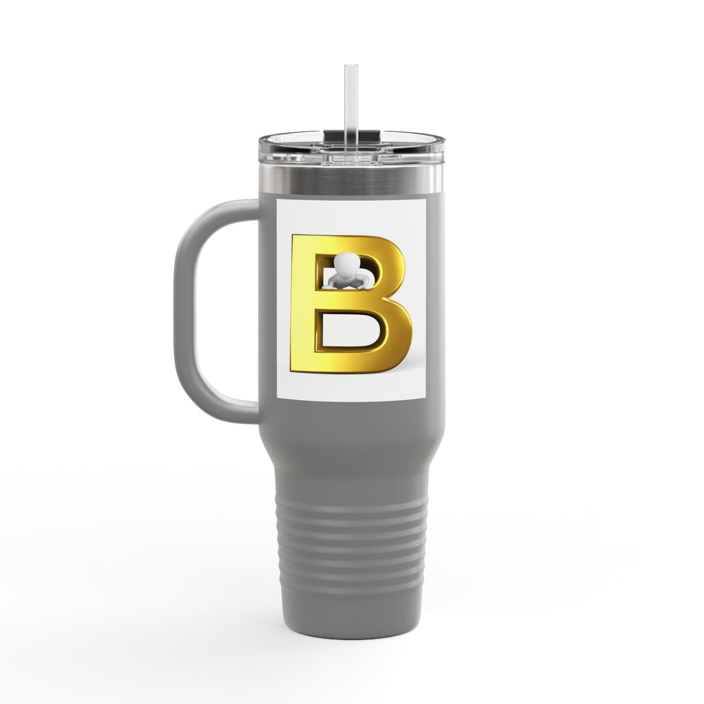 Gold 3D Letter B Insulated Travel Mug | 40oz