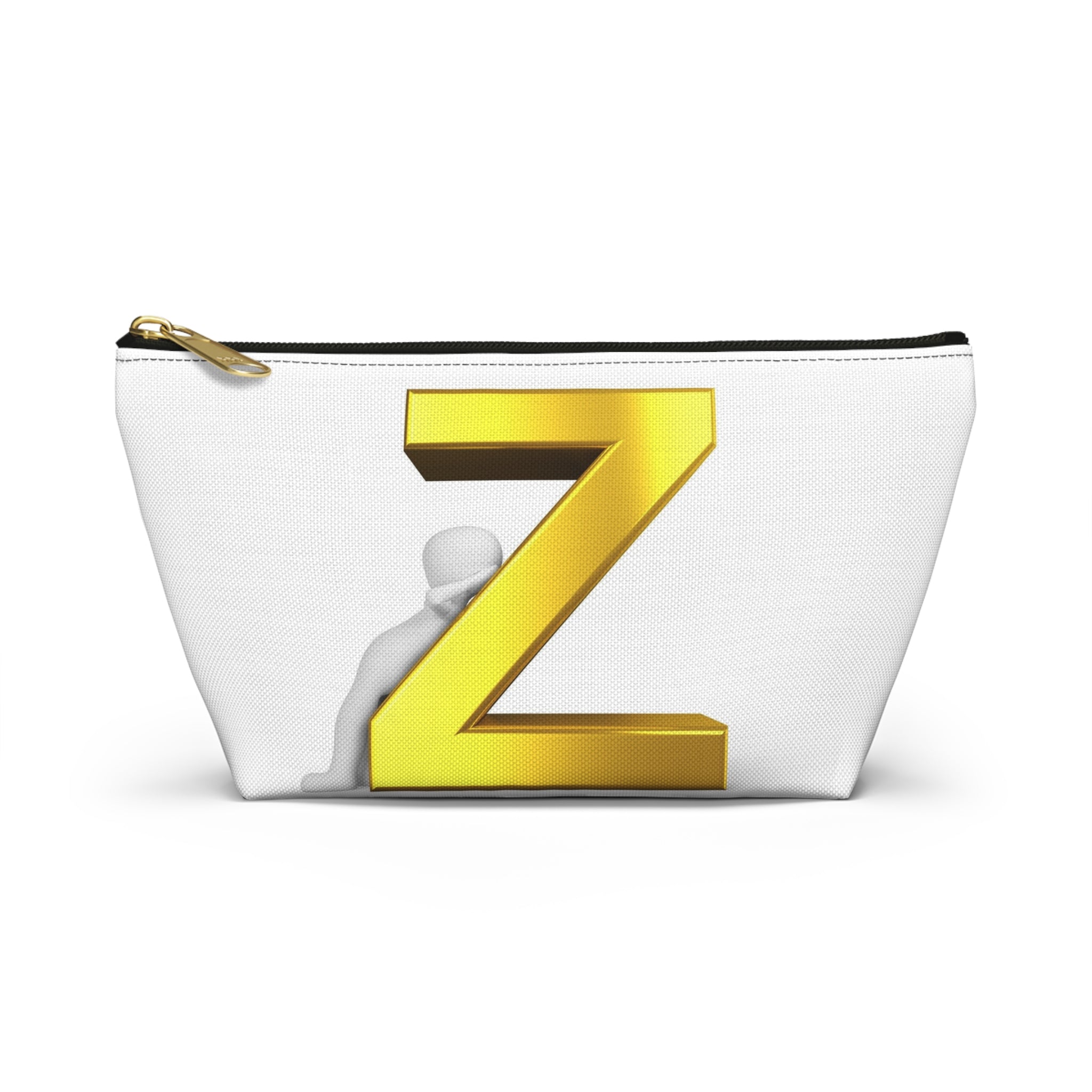 Gold Letter Z Accessory Pouch | Monogram Z Makeup Bag